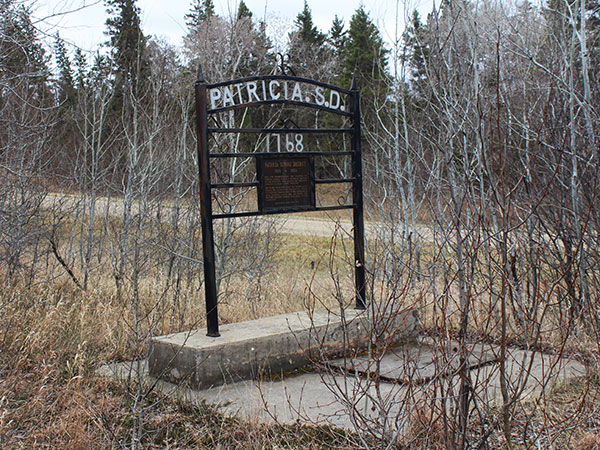 Patricia School commemorative sign