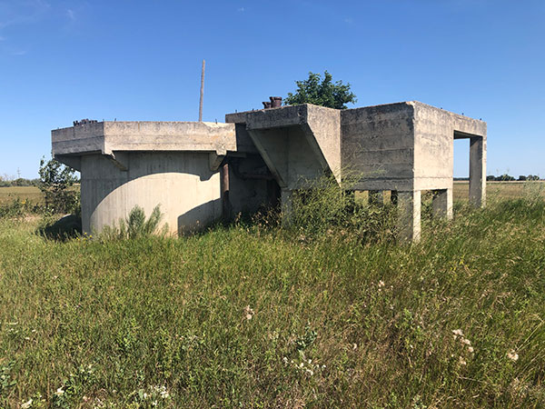 Former sewage treatment plant at the north end of the facility