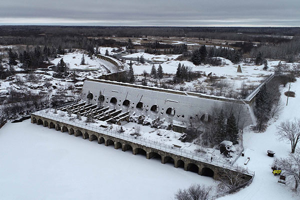 The former Pinawa Hydroelectric Power Dam