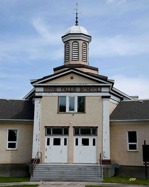 The former Pine Falls School building