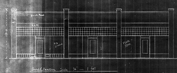 Architectural drawing of Pollock Block
