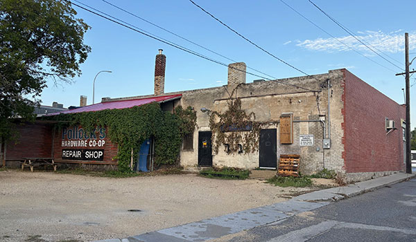 Rear of the Pollock Hardware Store