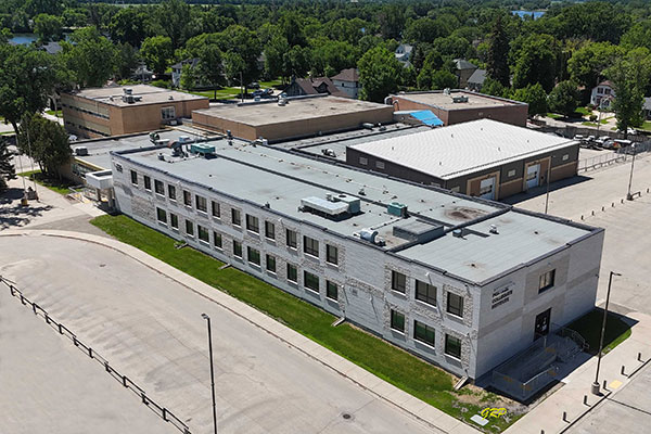 Aerial view of Portage Collegiate