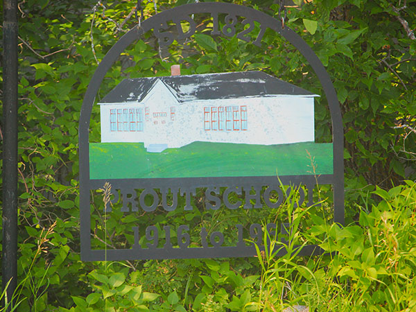 Prout School commemorative sign