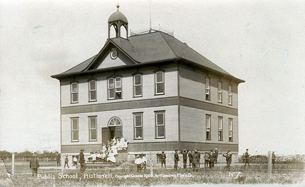 Postcard view of Rathwell School