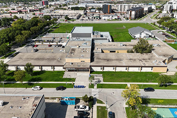 Aerial view of Regent Park School