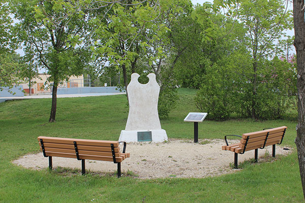 Riel commemorative monument in Riel Park