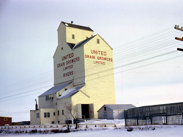 United Grain Growers grain elevator at Rivers