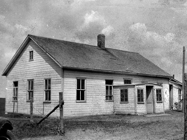 The original Roseville School building, with attached teacher’s quarters