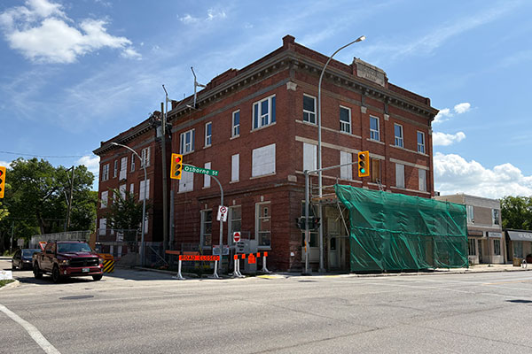 Rubin Block undergoing restoration
