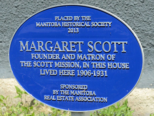 Commemorative plaque for the former Scott Nursing Mission
