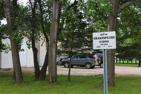 The former Shakespeare School building and commemorative sign