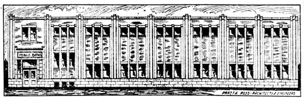 Architectural drawing of Sherbrook Public Baths