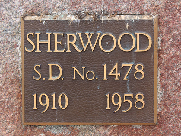 Plaque on the Sherwood School commemorative monument