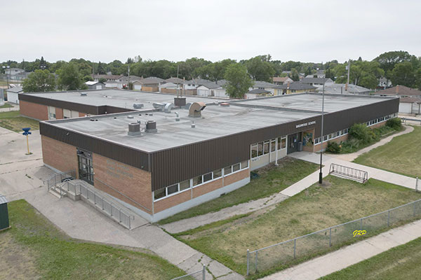 Aerial view of Sherwood School