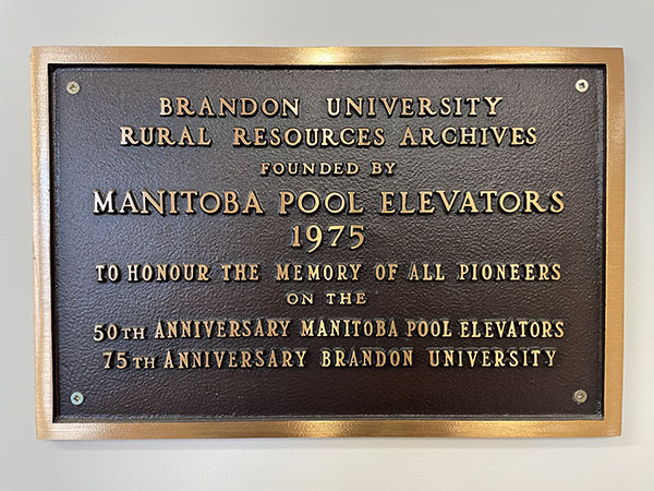 S. J. McKee Archives commemorative plaque