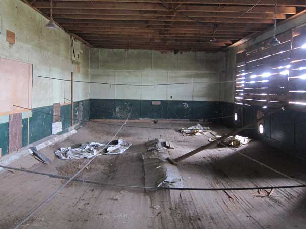 Interior of the former Small Creek School building