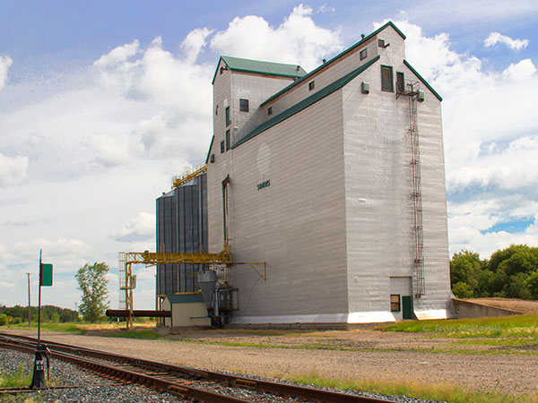 The former Manitoba Pool grain elevator in Souris