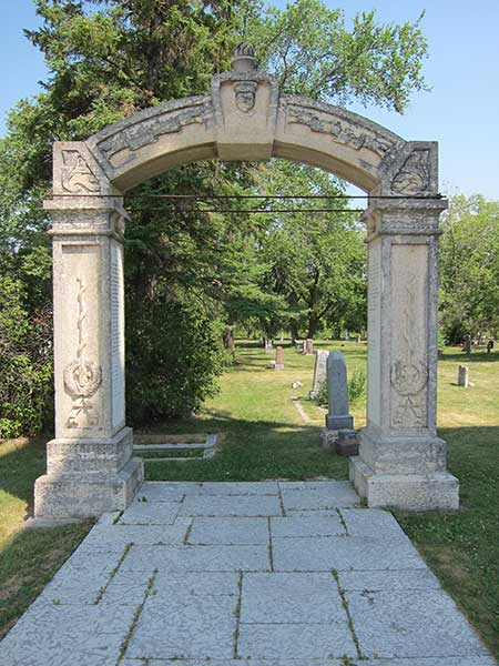 Military commemorative arch at the St. Andrew’s-on-the-Red Anglican Church
