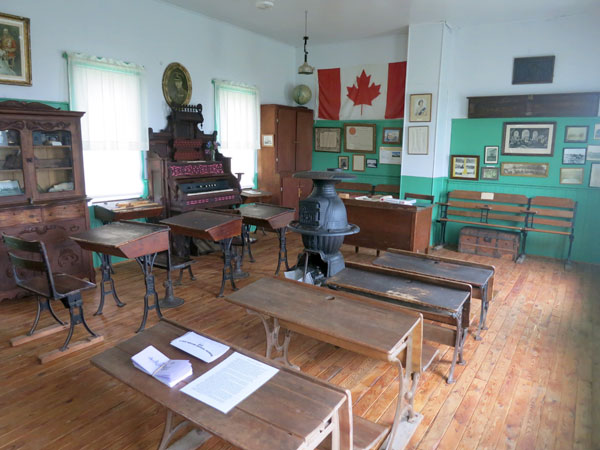Interior of the former Star Mound School building