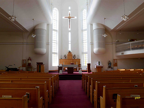Interior of St. Charles Roman Catholic Church
