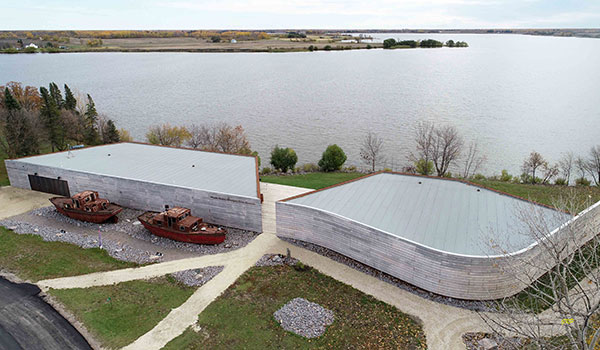 Aerial view of the Winnipeg River Heritage Museum