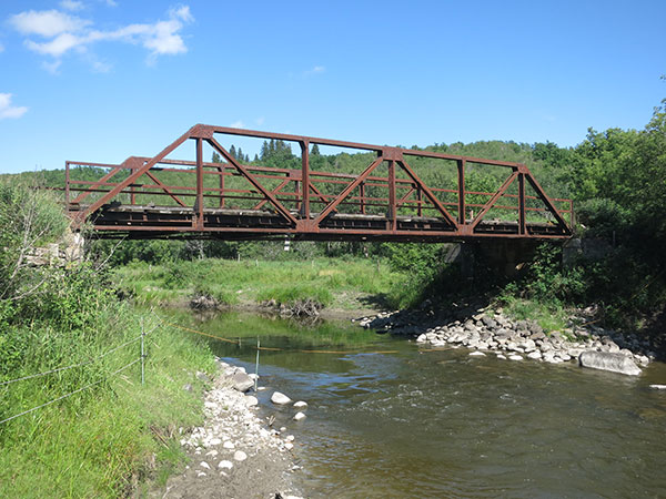 St. James steel pony truss bridge over the Birdtail Creek