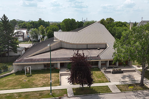 Aerial view of St. John Cantius Roman Catholic Church