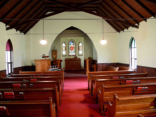 Interior of the St. Mark’s Anglican Church at Baldur