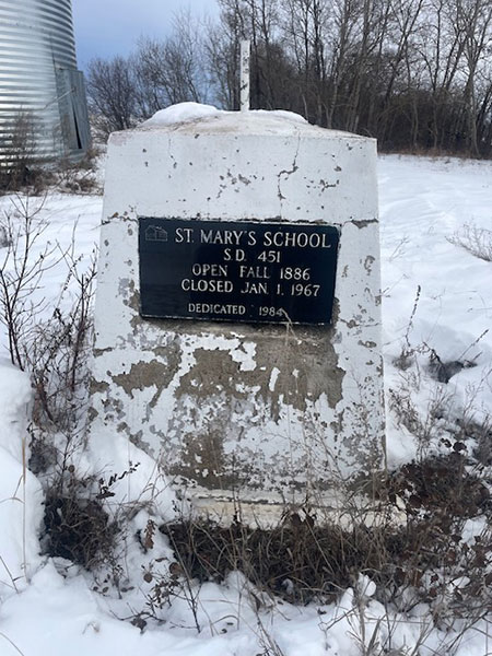 St. Mary’s School commemorative monument