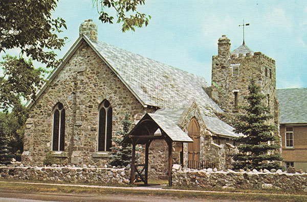 Postcard view of St. Mary the Virgin Anglican Church