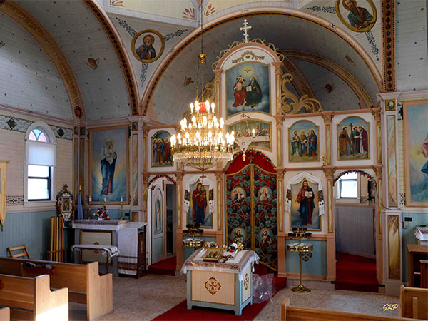 Interior of New St. Michael’s Ukrainian Orthodox Church at Gardenton