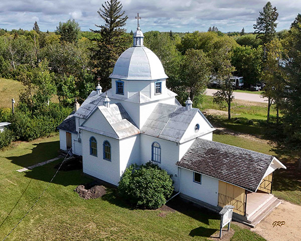 Aerial view of the St. Nicholas Ukrainian Catholic Church
