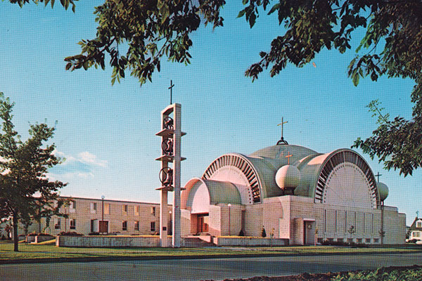 Postcard view of St. Nicholas Ukrainian Catholic Church