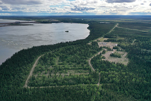 Aerial view of the former Sundance town site