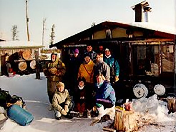 A view of students and researchers at the Taiga Biological Station