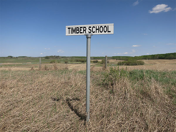 Timber School commemorative sign