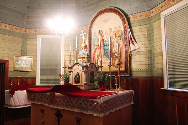 Interior of the Holy Ghost Ukrainian Orthodox Church at Tolstoi