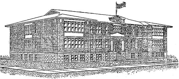 Architectural sketch of Transcona School
