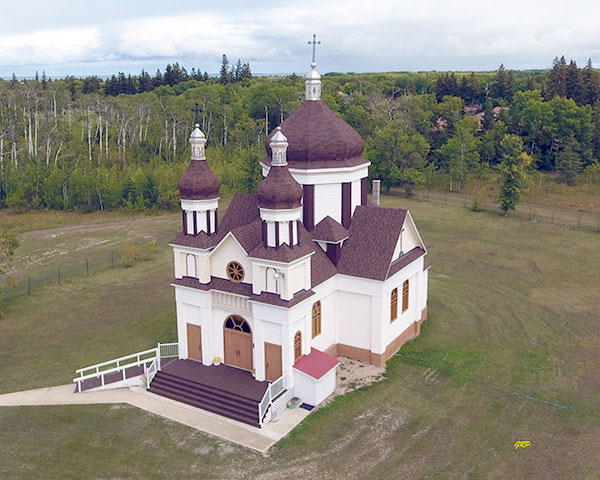 Aerial view of Holy Ascension of Our Lord Jesus Christ Ukrainian Catholic Church