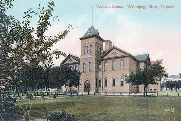 Postcard view of Victoria School