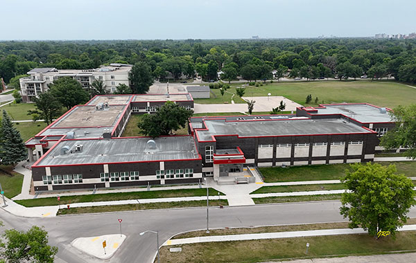 Aerial view of Viscount Alexander School