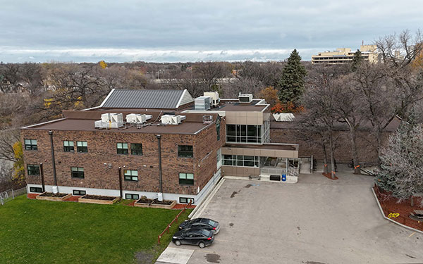 Aerial view of Westgate Mennonite Collegiate