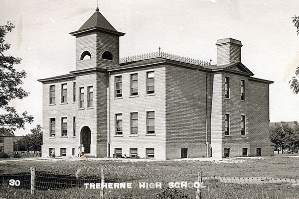 Postcard view of the second West Treherne School, used from 1906 to 1958