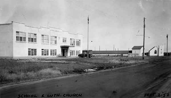 Whitemouth Consolidated School at left