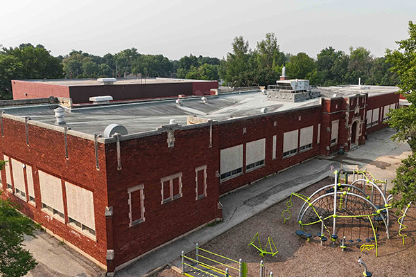 Aerial view of Windsor School