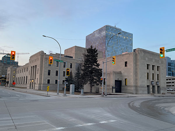 Southwest elevation of the former Winnipeg Auditorium