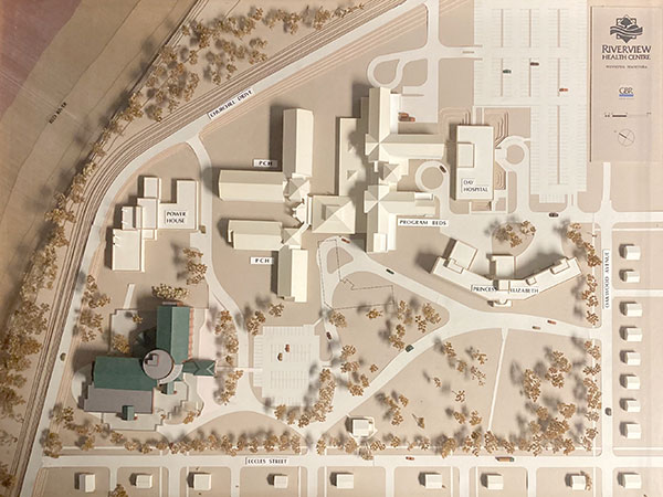 Architectural model of the Riverview Health Centre