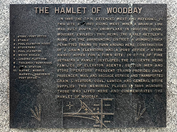Plaque on the Wood Bay Monument
